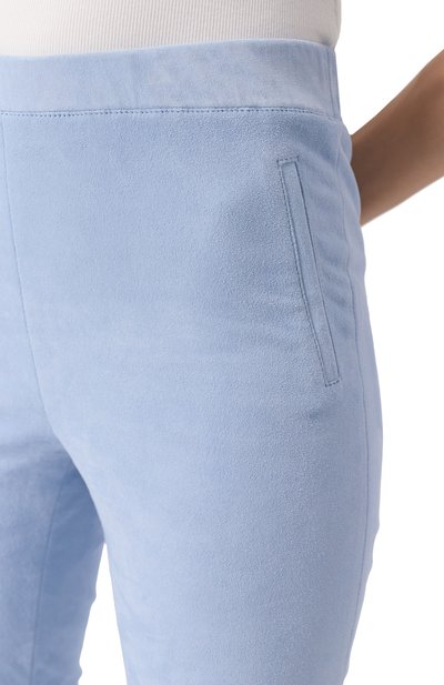 Замшевые брюки MAX AND MOI голубого цвета по цене 99500 руб., арт. E24BEYINA, фото 5 Замшевые брюки MAX AND MOI, арт. E24BEYINA, фото 5