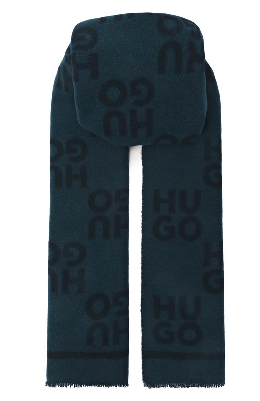 Шерстяной шарф HUGO 50524767 Зелёный 50524767