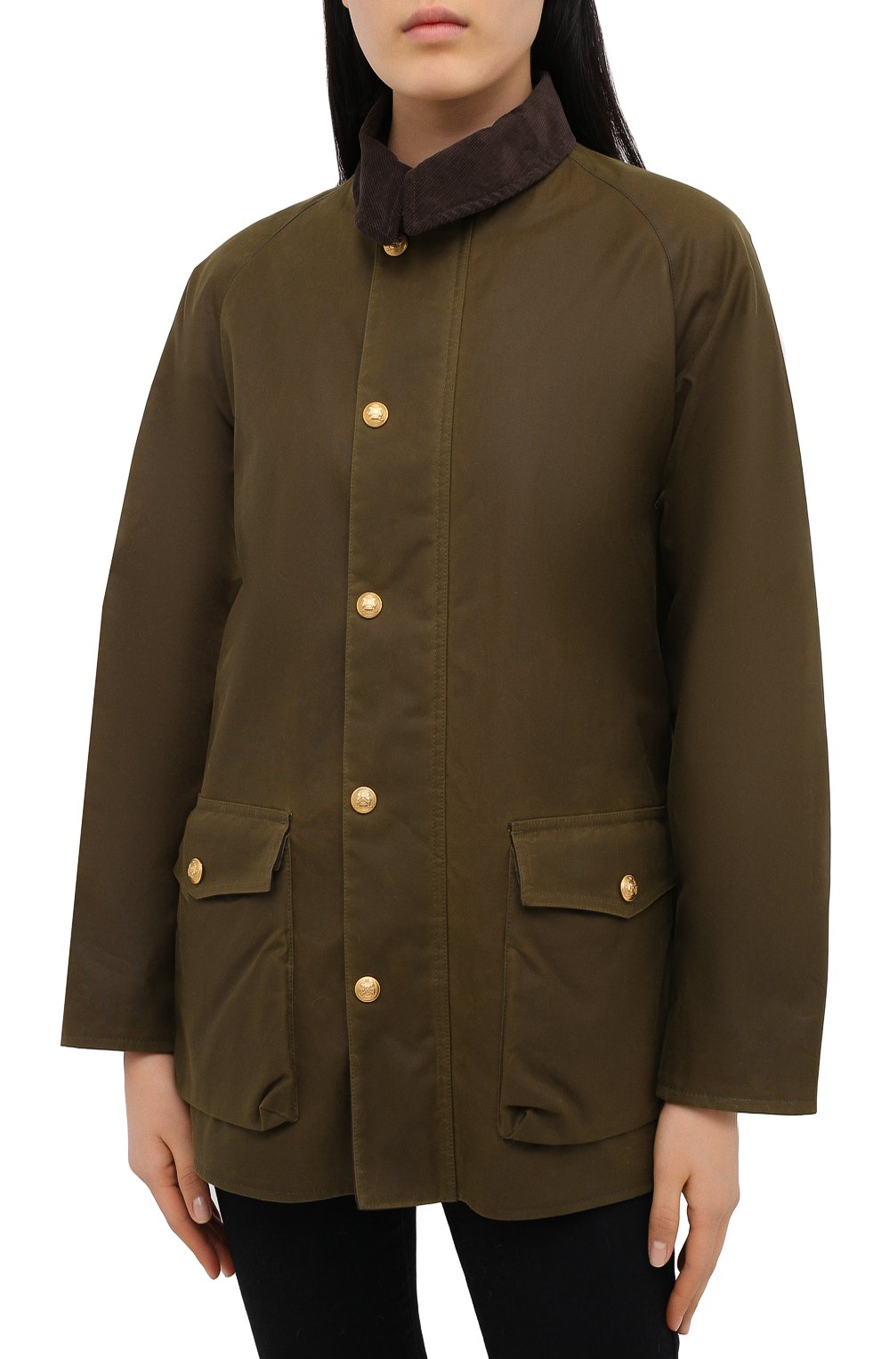 Хлопковая парка CELINE хаки цвета по цене 231000 руб., арт. 2W167402H, фото 3 Хлопковая парка CELINE, арт. 2W167402H, фото 3