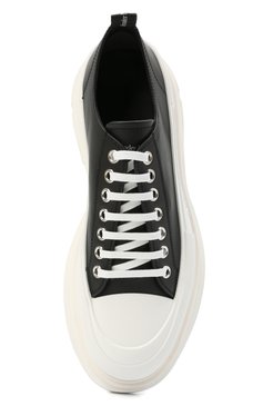 Мужские кожаные ботинки tread slick ALEXANDER MCQUEEN черно-белого цвета, арт. 627225/WHZ62 | Фото 5 (Материал внутренний: Натуральная кожа; Материал утеплителя: Без утеплителя; Мужское Кросс-КТ: Ботинки-обувь; Подошва: Массивная; Материал сплава: Проставлено; Драгоценные камни: Проставлено; Материал внешний: Натуральная кожа)