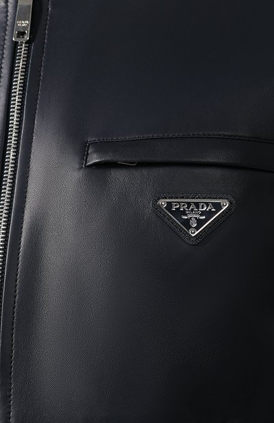 Кожаный бомбер PRADA, арт. UPW280-38-F0216, фото 5
