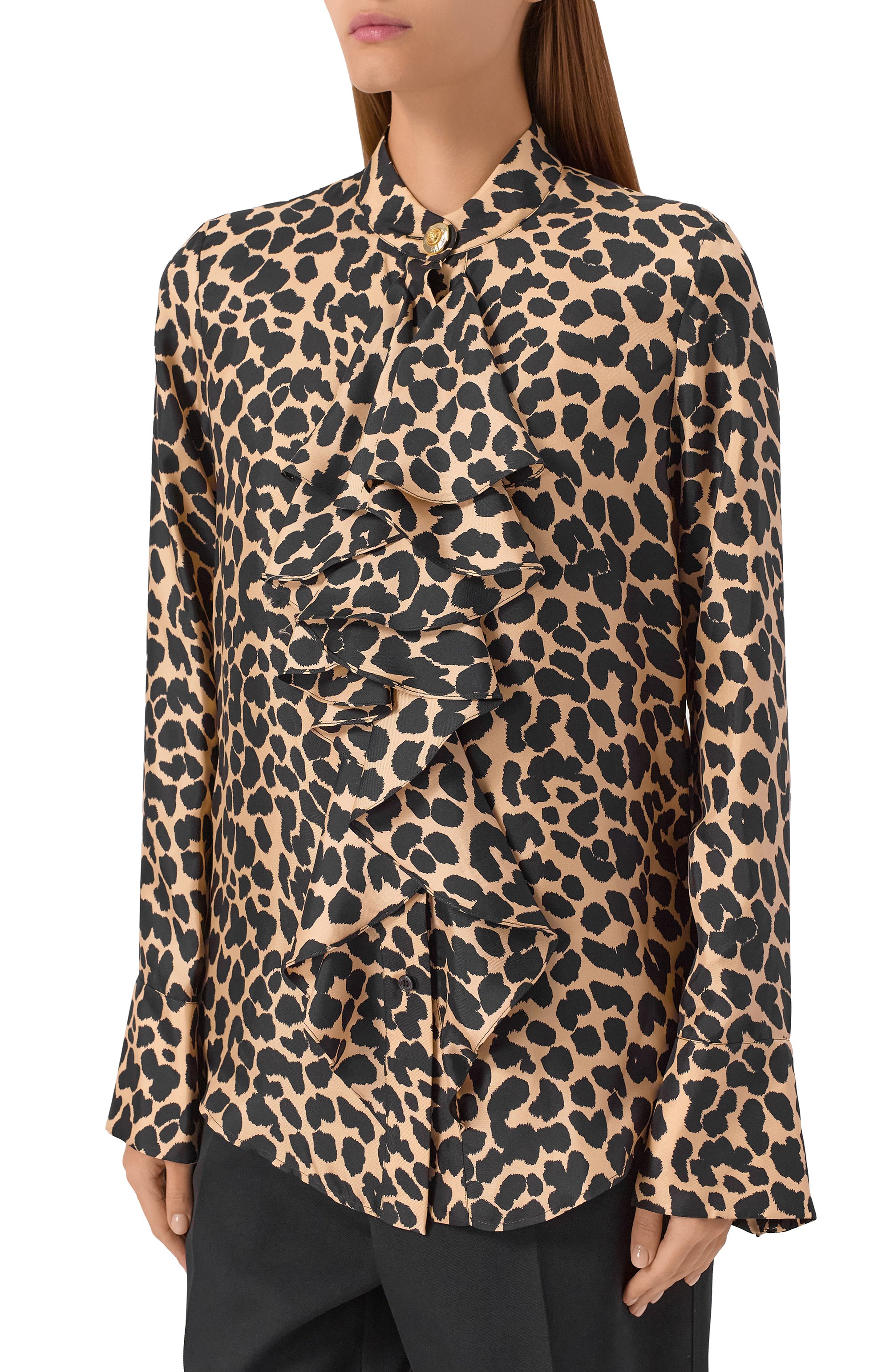 Шелковая блузка BALMAIN, арт. FF1HR150/SF10, фото 3