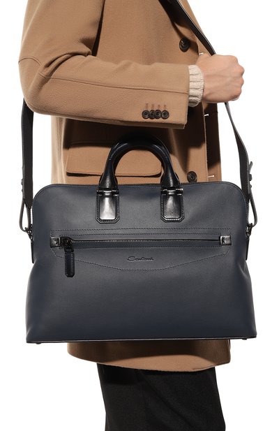 Сумка для ноутбука SANTONI темно-синего цвета по цене 218500 руб., арт. UIBBA2435LI-GSP9U50, фото 2 Сумка для ноутбука SANTONI, арт. UIBBA2435LI-GSP9U50, фото 2