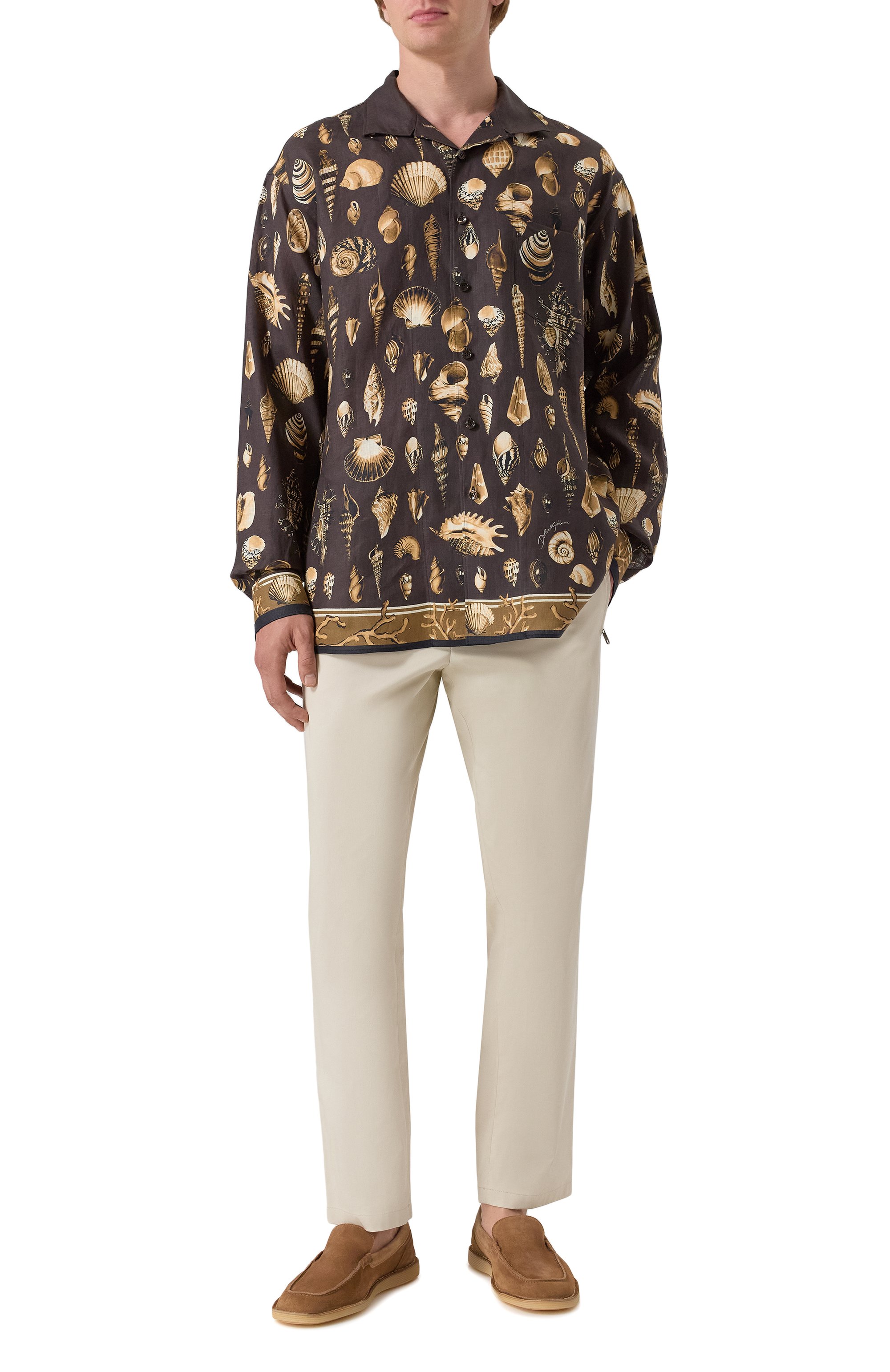 Льняная рубашка DOLCE & GABBANA, арт. G5NK0T/FP4NS, фото 2