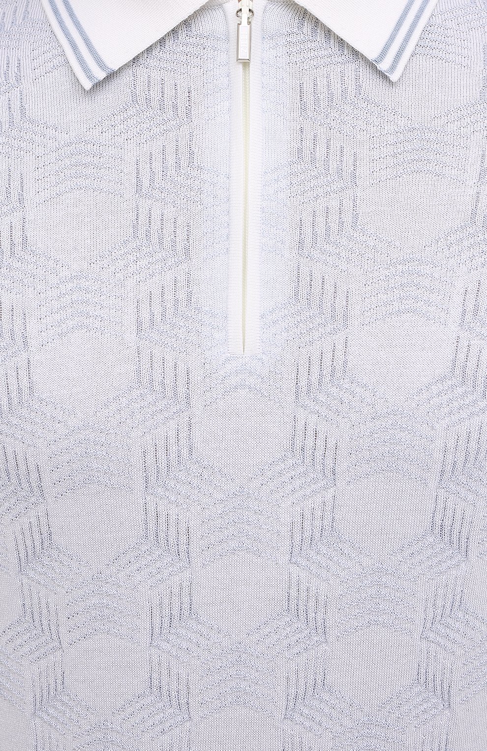 Поло из шелка и хлопка ZILLI белого цвета по цене 124500 руб., арт. MBV-PZ072-NECL1/ML01, фото 5 Поло из шелка и хлопка ZILLI, арт. MBV-PZ072-NECL1/ML01, фото 5