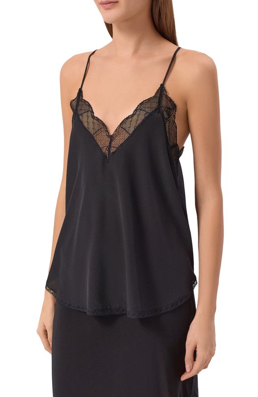 Шелковый топ Zadig and Voltaire WWCR01313 Чёрный  WWCR01313 Фото 3