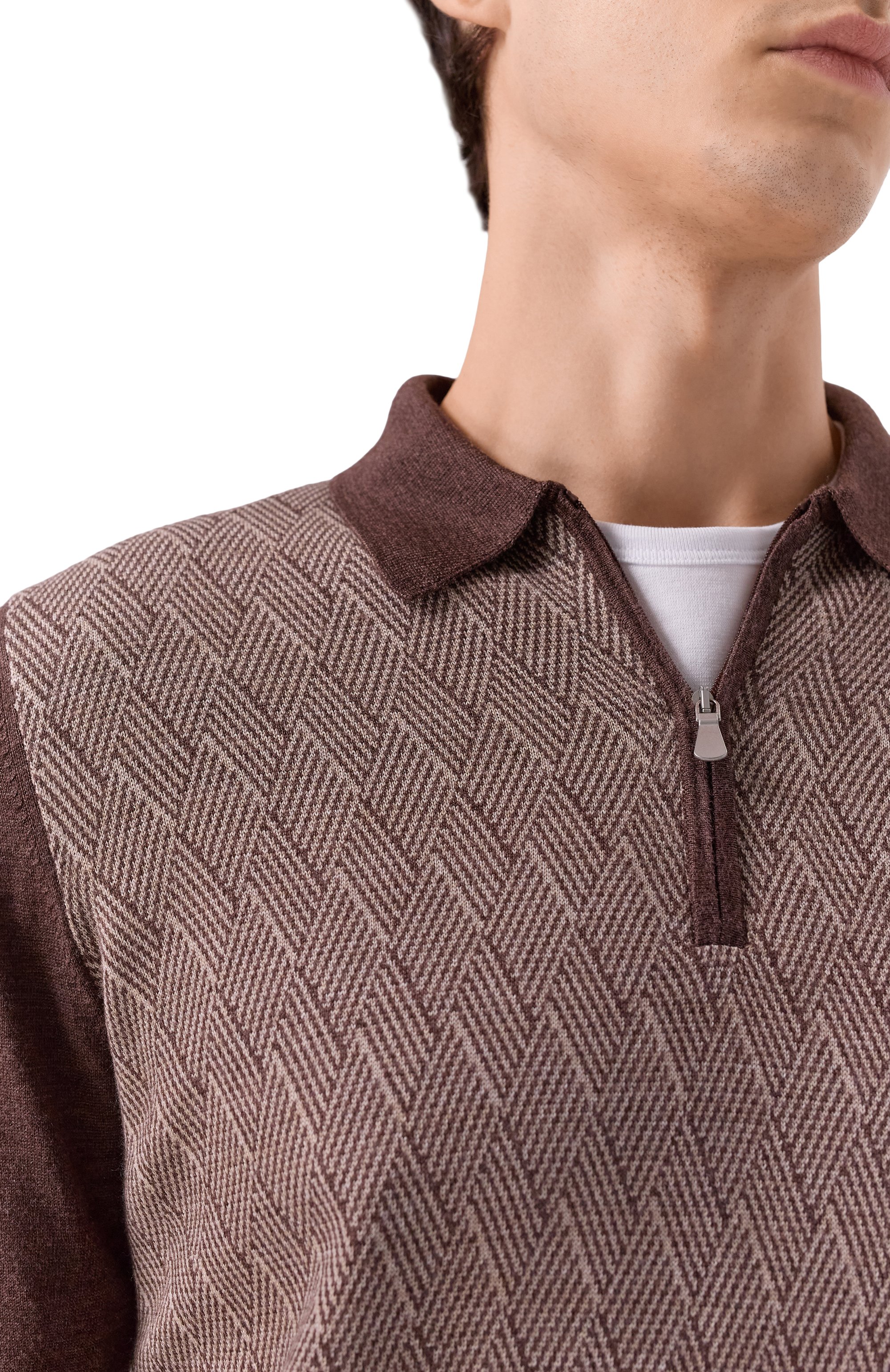 Поло из шерсти и шелка GRAN SASSO, арт. 57137/13126, фото 5