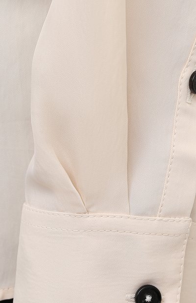Рубашка из вискозы и шелка JIL SANDER светло-бежевого цвета по цене 96200 руб., арт. JSWR605905-WR391900, фото 5 Рубашка из вискозы и шелка JIL SANDER, арт. JSWR605905-WR391900, фото 5