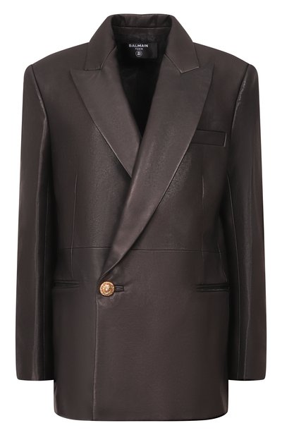 Женский кожаный жакет BALMAIN, арт. GF1SE182/LE04