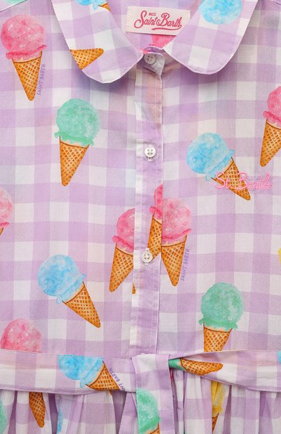 Хлопковое платье-рубашка MC2 SAINT BARTH, арт. STBK ANASTASIE JR/ANM001, фото 3