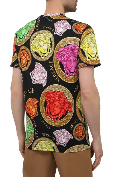 Хлопковая футболка VERSACE, арт. A77276/1F01063, фото 4