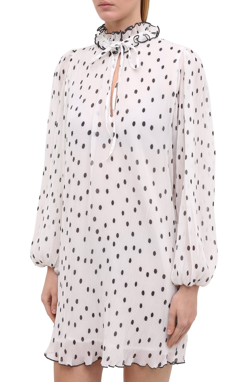 Платье GANNI белого цвета по цене 24600 руб., арт. F4893, фото 3 Платье GANNI, арт. F4893, фото 3