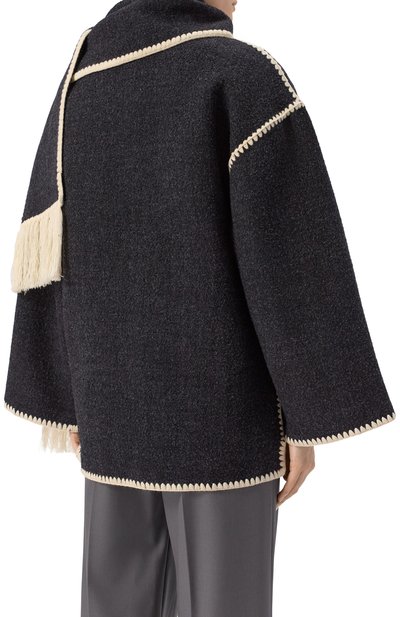 Шерстяное полупальто TOTEME, арт. 244-WR0918-FB0292, фото 4