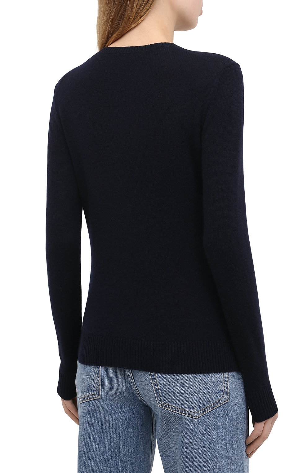 Кашемировый пуловер THEORY темно-синего цвета по цене 37750 руб., арт. J0118711, фото 4 Кашемировый пуловер THEORY, арт. J0118711, фото 4