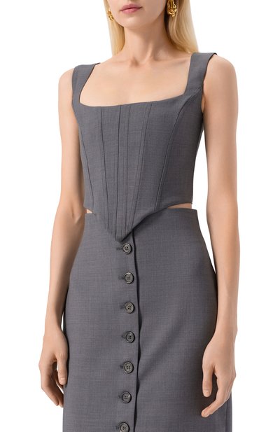 Шерстяной топ-корсет GIUSEPPE DI MORABITO, арт. 05FWT0196 05327A, фото 3