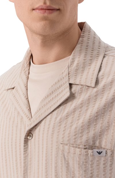 Рубашка из лиоцелла и хлопка EMPORIO ARMANI, арт. EM000593/AF20430, фото 5