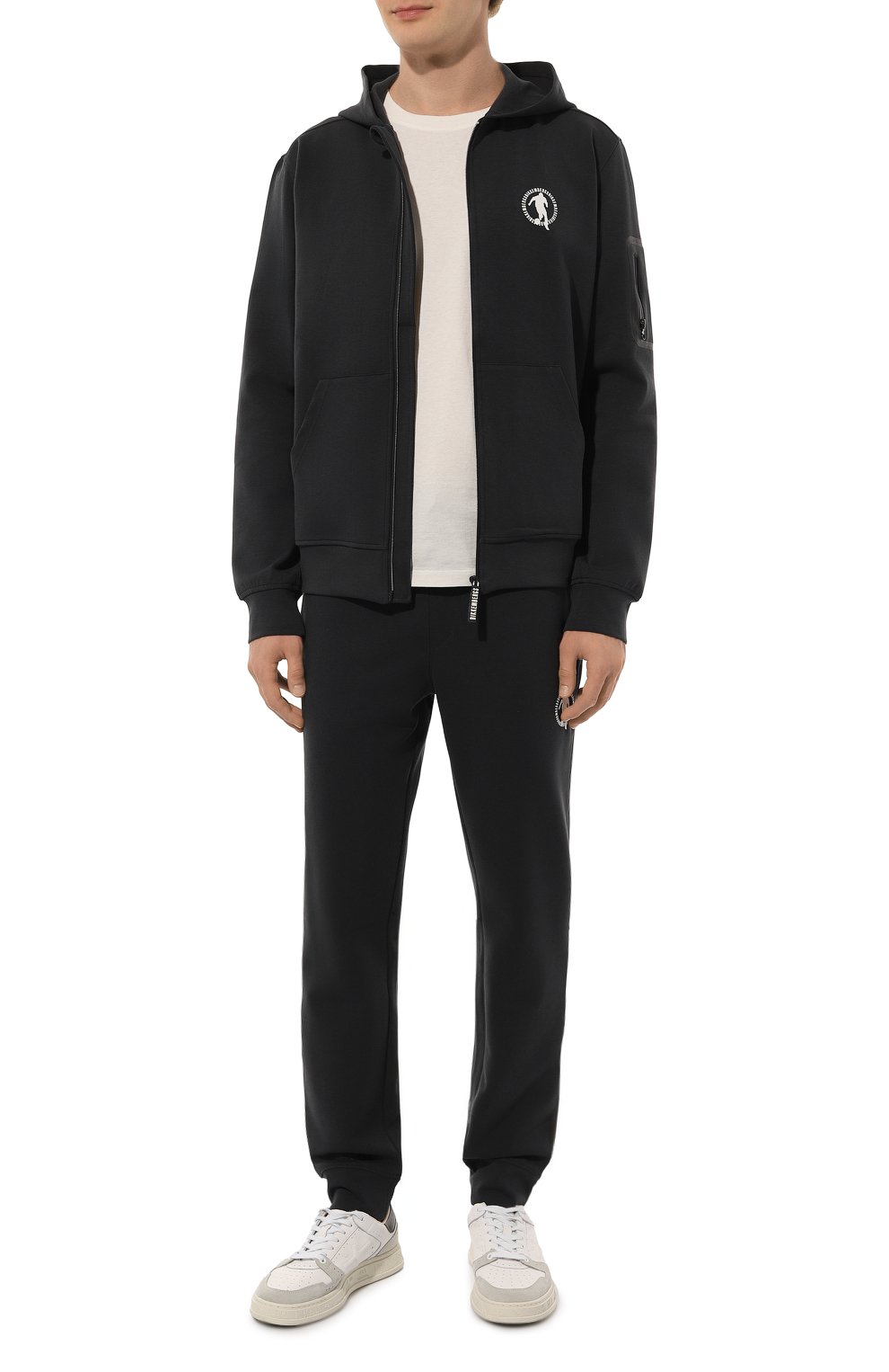 Хлопковая толстовка DIRK BIKKEMBERGS темно-синего цвета по цене 14050 руб., арт. PBMF0436, фото 2 Хлопковая толстовка DIRK BIKKEMBERGS, арт. PBMF0436, фото 2