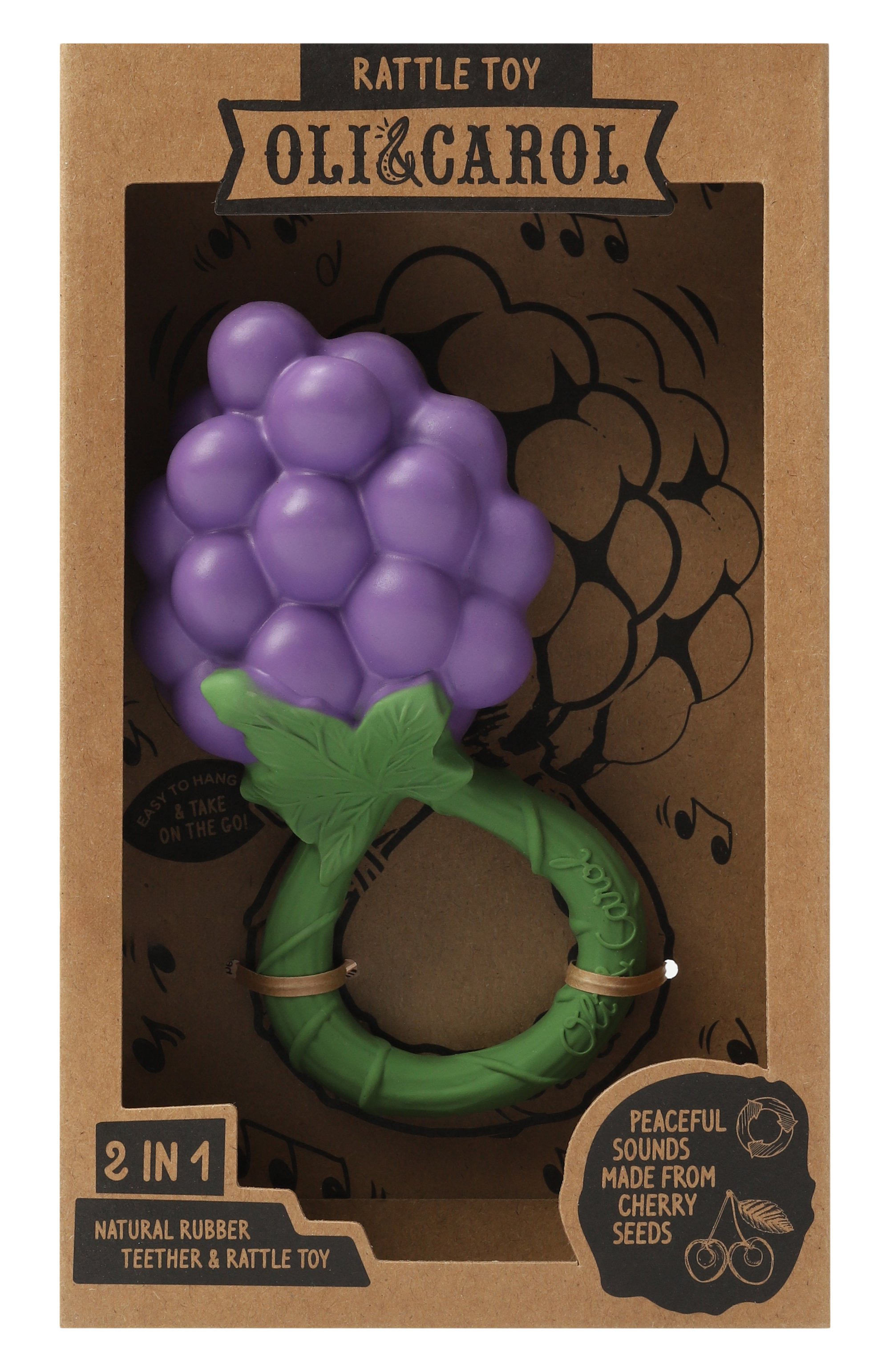 Погремушка-прорезыватель grape OLI&CAROL, арт. L-RATTLE-GRAPE, фото 1