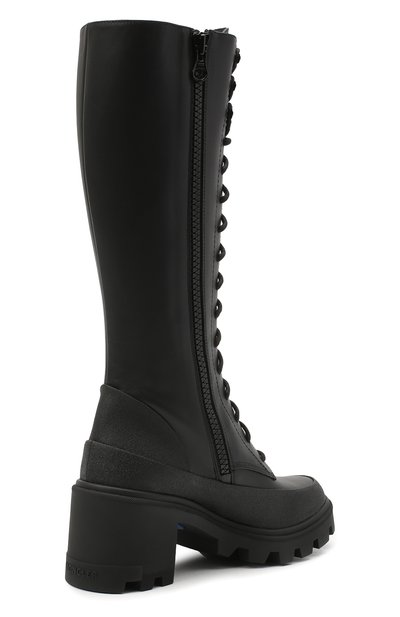 Кожаные сапоги c boots MONCLER черного цвета по цене 97650 руб., арт. F2-09B-4G702-00-02SEP, фото 4 Кожаные сапоги c boots MONCLER, арт. F2-09B-4G702-00-02SEP, фото 4