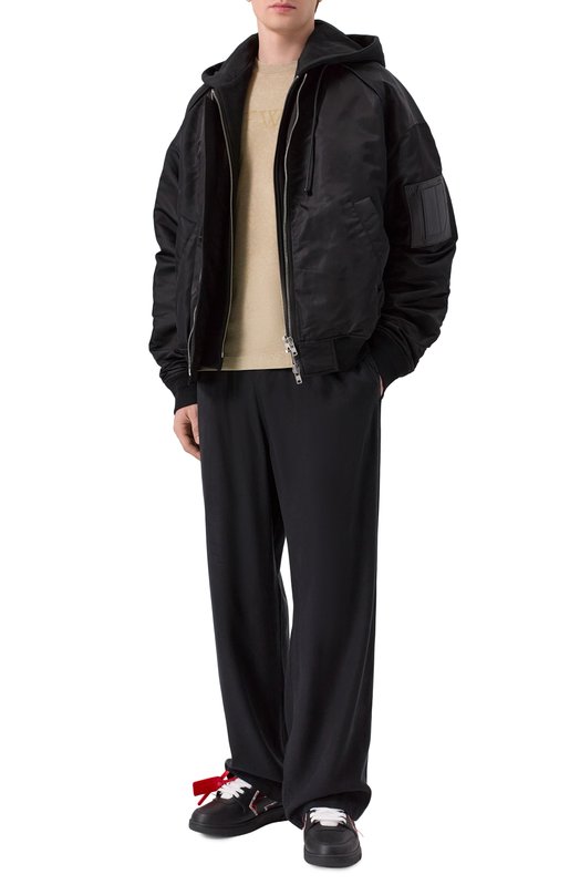 Кожаные кеды Out of Office Off-White 0MIA189F25LEA00D Чёрный  0MIA189F25LEA00D Фото 2