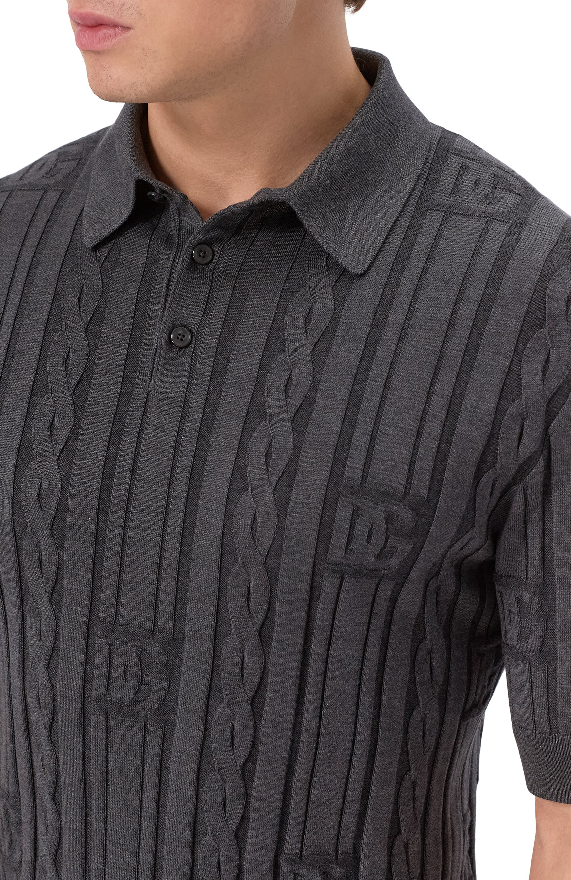 Поло из шелка и хлопка DOLCE & GABBANA, арт. GXZ02T/JFMKS, фото 5