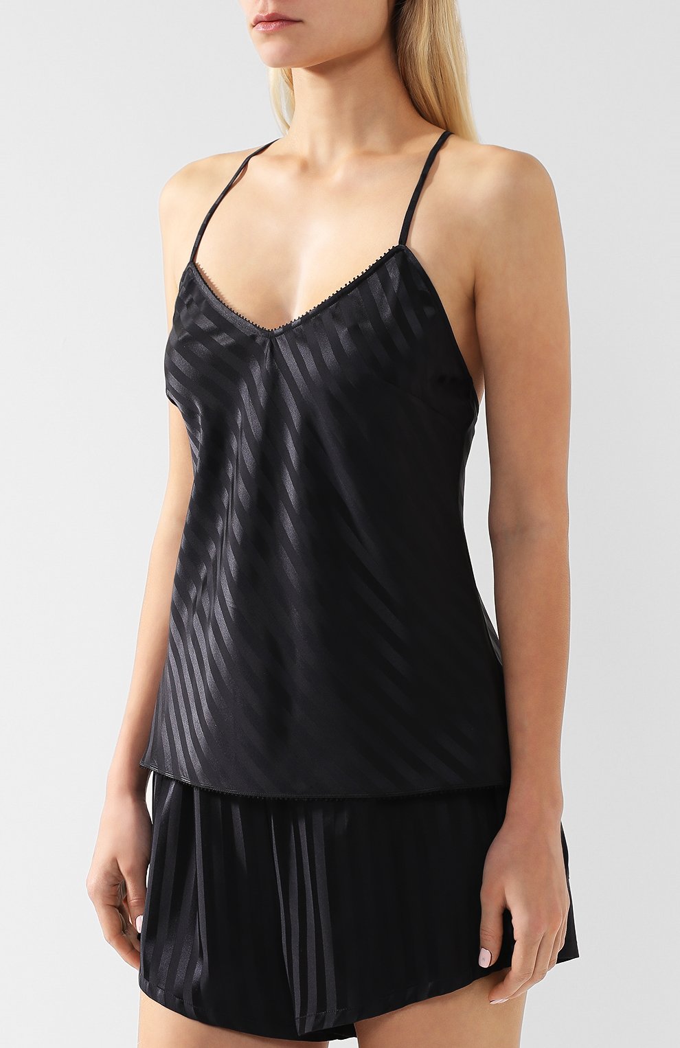 Шелковый топ на бретельках MORGAN LANE, арт. 18N264MS N0IR, фото 3