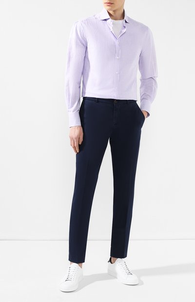 Рубашка из смеси льна и хлопка BRUNELLO CUCINELLI, арт. MQ6751718, фото 2