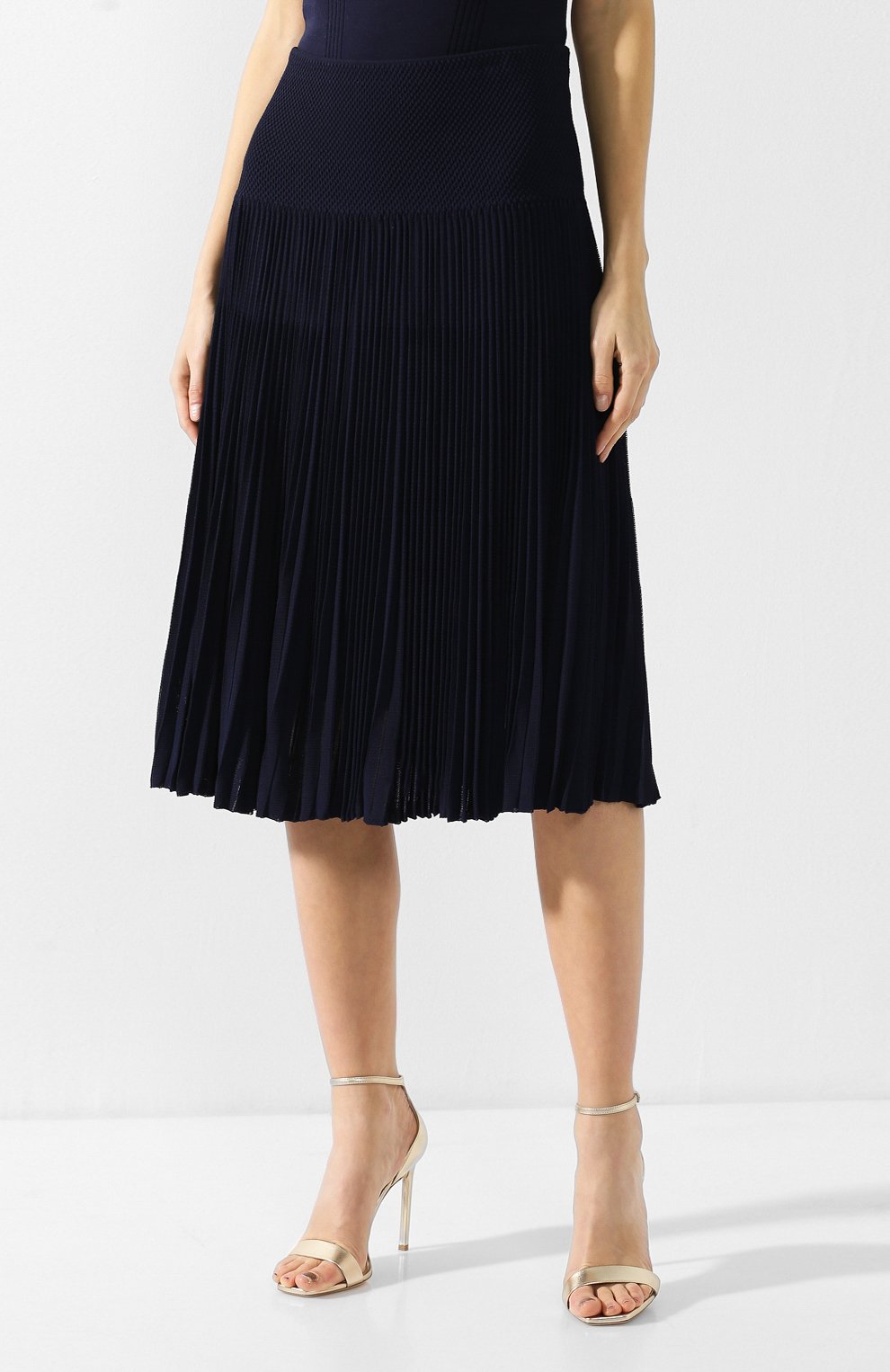 Плиссированная юбка RALPH LAUREN темно-синего цвета по цене 207000 руб., арт. 290713863, фото 3 Плиссированная юбка RALPH LAUREN, арт. 290713863, фото 3