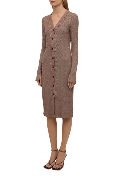 Платье из шелка и хлопка PROENZA SCHOULER WHITE LABEL, арт. WL2147689-KS058, фото 3