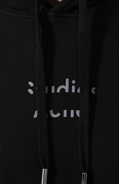 Хлопковое худи ACNE STUDIOS черного цвета по цене 25250 руб., арт. AI0037, фото 5 Хлопковое худи ACNE STUDIOS, арт. AI0037, фото 5