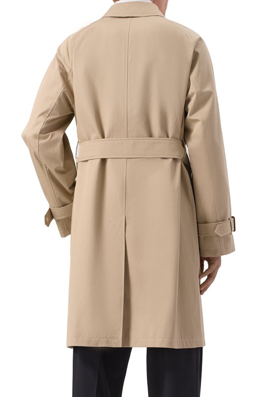 Хлопковый плащ Burberry 8108800 Бежевый  8108800 Фото 4