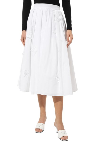 Хлопковая юбка PRADA, арт. P108TR-1ZBP-F0009-211, фото 3