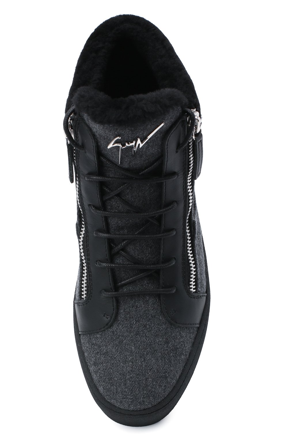 Текстильные кеды GIUSEPPE ZANOTTI DESIGN серого цвета по цене 73200 руб., арт. RU00003/001, фото 5 Текстильные кеды GIUSEPPE ZANOTTI DESIGN, арт. RU00003/001, фото 5