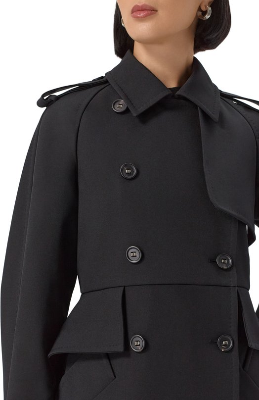 Тренч Max Mara FLAVI0 Чёрный  FLAVI0 Фото 5