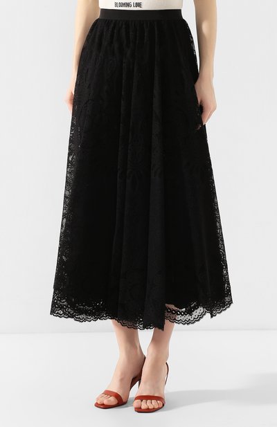 Юбка-миди REDVALENTINO черного цвета по цене 79700 руб., арт. TR0RAD40/50F, фото 3 Юбка-миди REDVALENTINO, арт. TR0RAD40/50F, фото 3