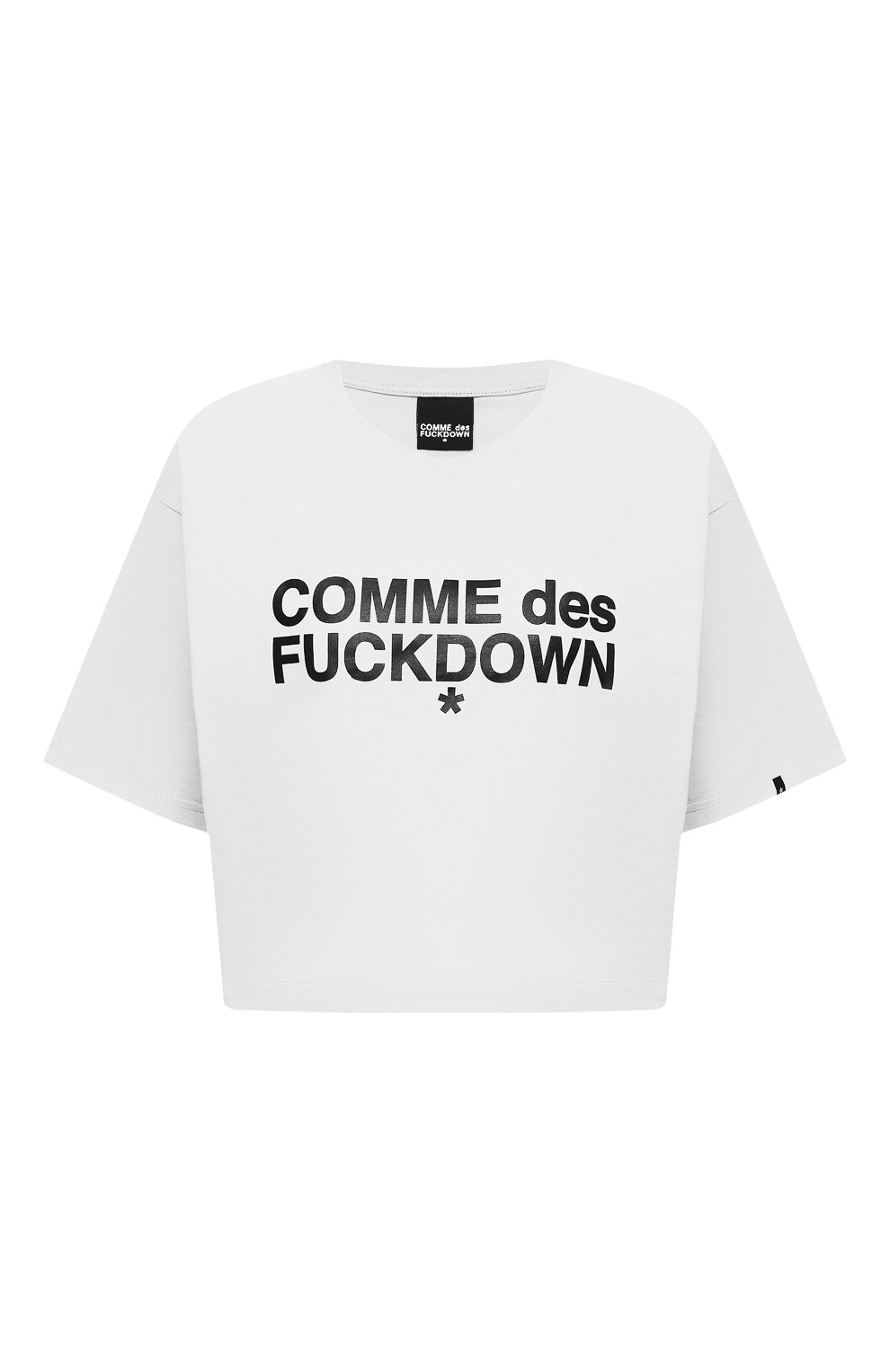 Хлопковая футболка COMME DES FUCKDOWN белого цвета по цене 5435 руб., арт. CDFD1342, фото 1 Хлопковая футболка COMME DES FUCKDOWN, арт. CDFD1342, фото 1