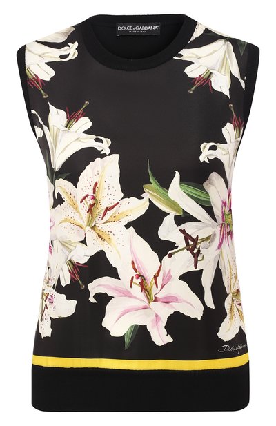 Женский шелковый топ DOLCE & GABBANA, арт. FX452T/JASHA