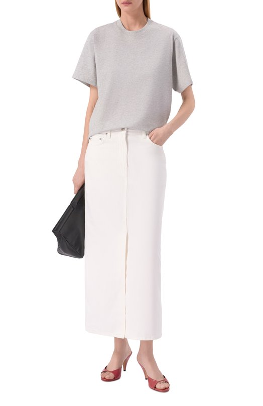 Хлопковая футболка Loulou de Saison TELANT0 LDS Серый  TELANT0 LDS Фото 2