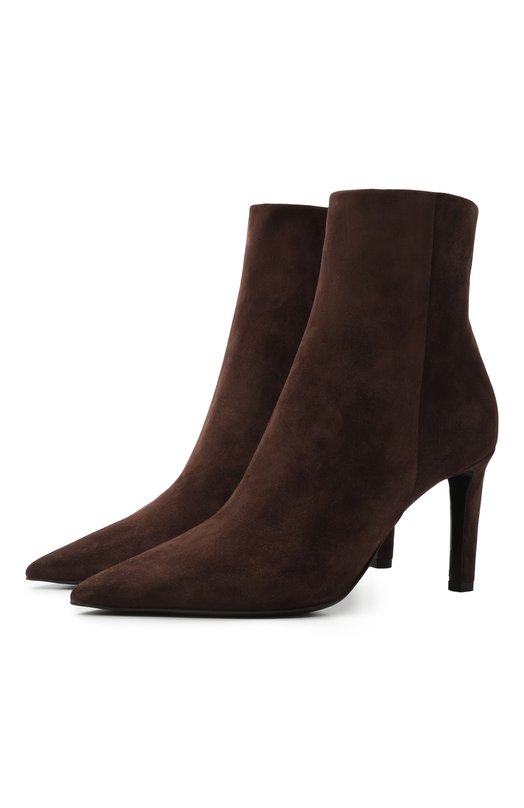 Замшевые ботильоны Frankie 85 Jimmy Choo FRANKIEAB85SVV Коричневый FRANKIEAB85SVV