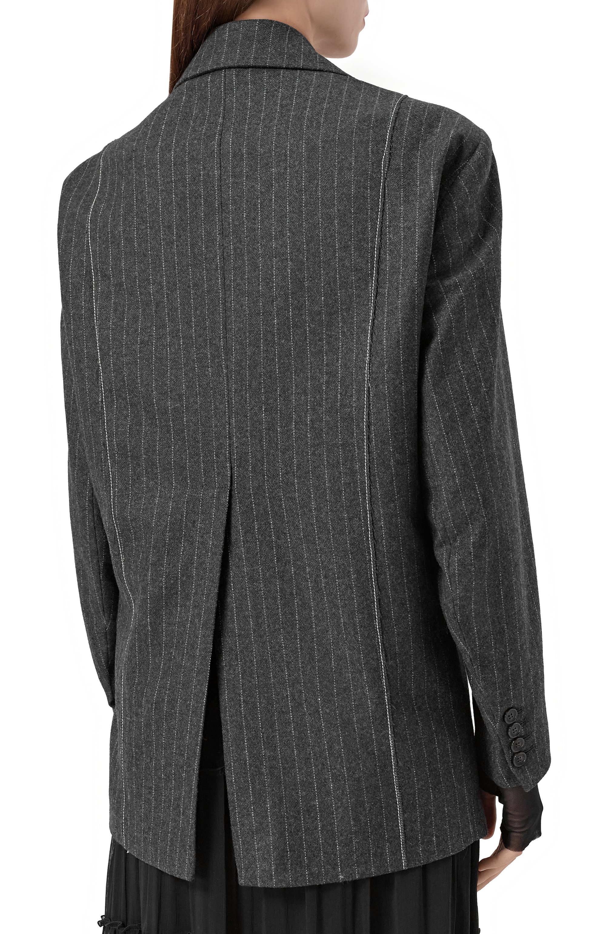 Жакет из шерсти и хлопка ISABEL BENENATO темно-серого цвета по цене 149000 руб., арт. DW410F25, фото 4 Жакет из шерсти и хлопка ISABEL BENENATO, арт. DW410F25, фото 4