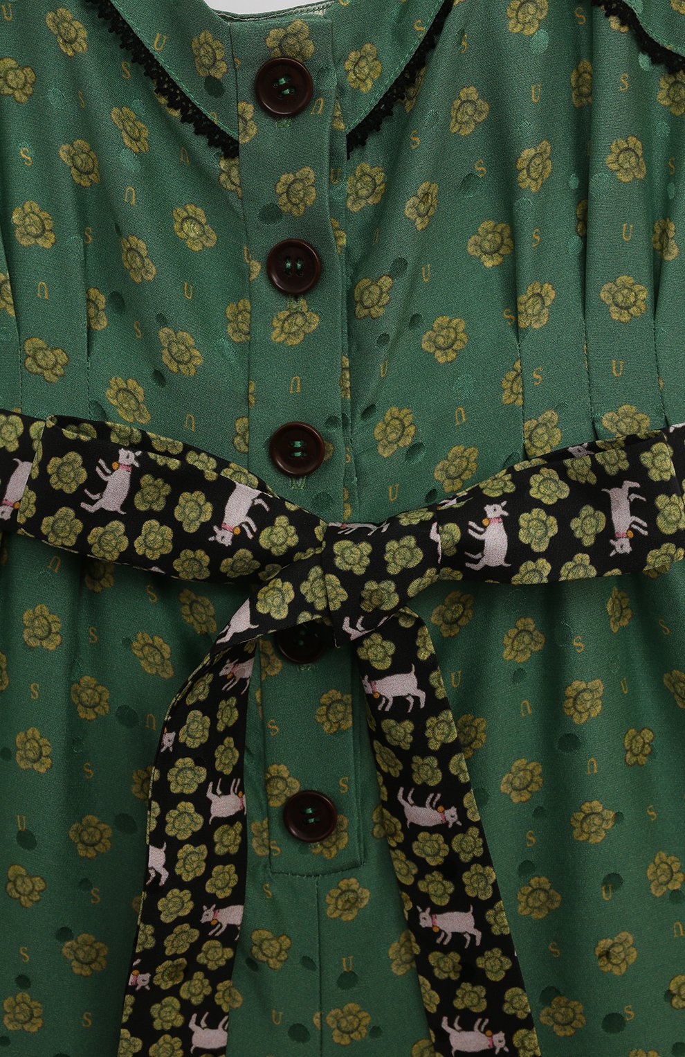 Шелковый комбинезон ULYANA SERGEENKO зеленого цвета по цене 40000 руб., арт. JST001KD23P (0119б23), фото 3 Шелковый комбинезон ULYANA SERGEENKO, арт. JST001KD23P (0119б23), фото 3