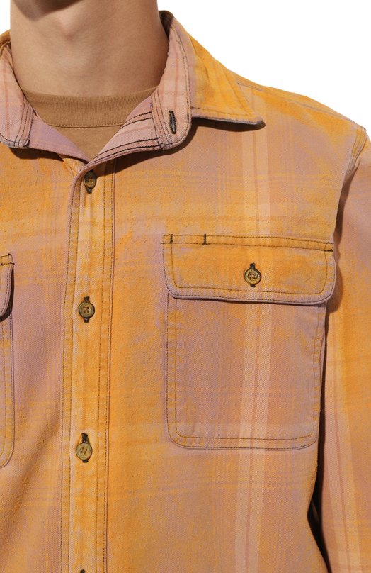 Хлопковая рубашка Notsonormal Оранжевый, фото 5