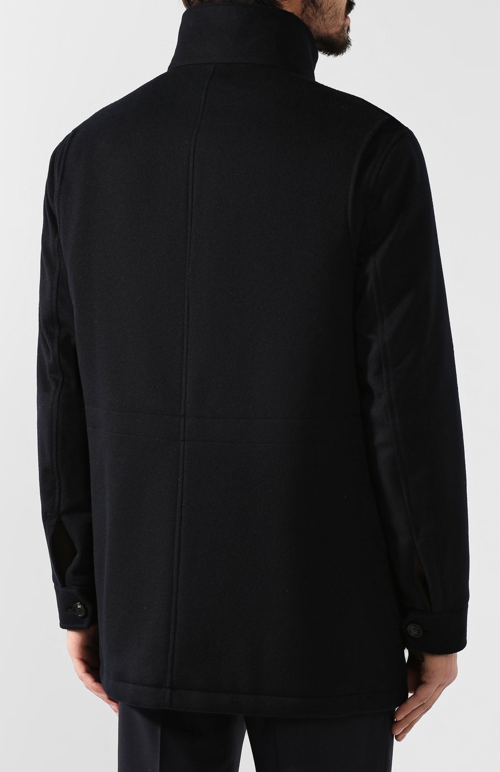 Кашемировое пальто с воротником из нутрии ZEGNA, арт. UTT49/350KN, фото 4
