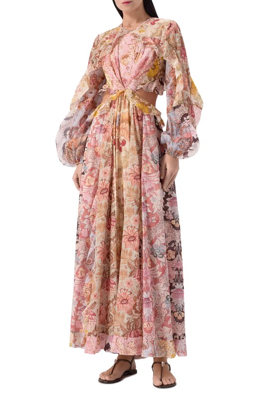 Хлопковое платье Zimmermann 6162DRS263 Разноцветный  6162DRS263 Фото 2