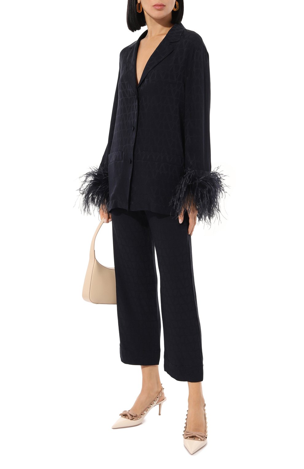 Шелковые брюки VALENTINO, арт. 5B3RB5Y57TK, фото 2