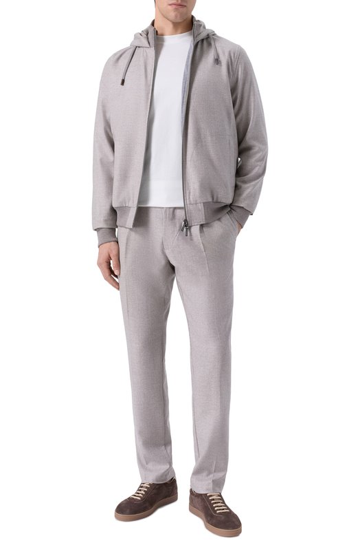 Брюки из шерсти и кашемира Capobianco 19M808.FA00. Бежевый  19M808.FA00. Фото 2