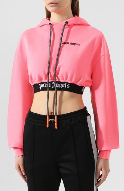 Хлопковое худи PALM ANGELS розового цвета по цене 47050 руб., арт. PWBB012R194410011201, фото 3 Хлопковое худи PALM ANGELS, арт. PWBB012R194410011201, фото 3