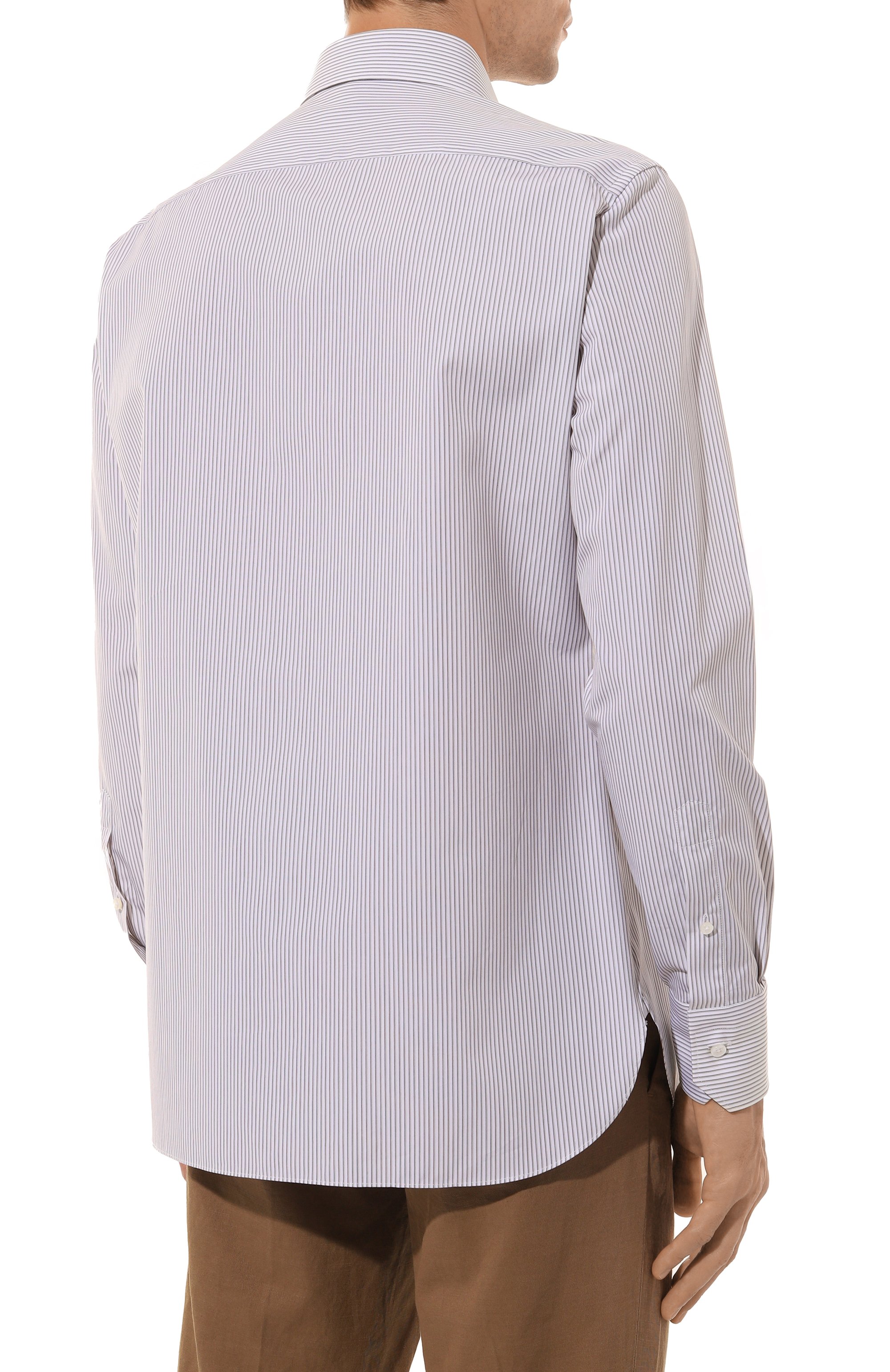 Хлопковая рубашка ZEGNA, арт. 701049A7/9MS0BA, фото 4