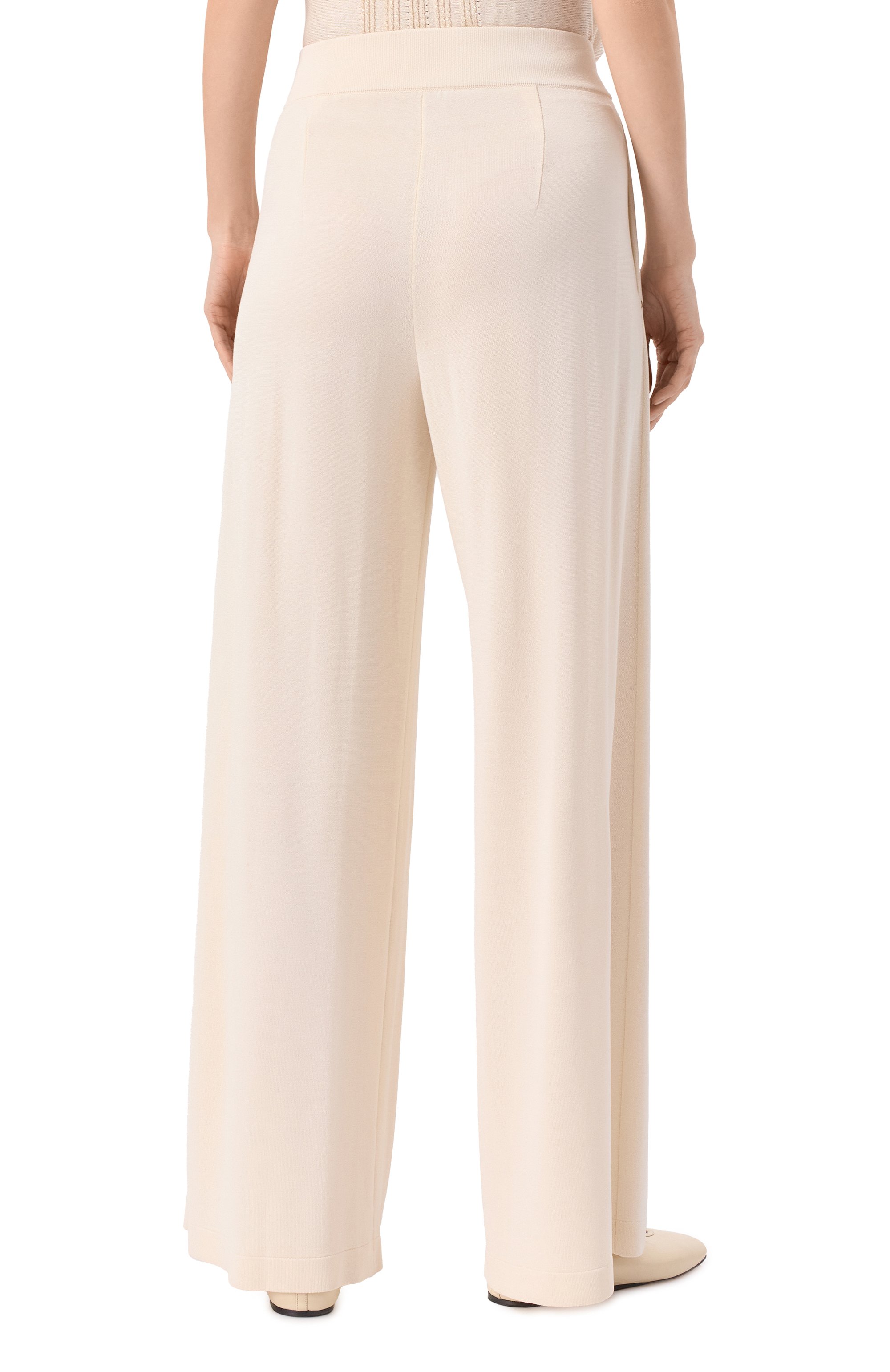 Брюки из шелка и вискозы FREEAGE молочного цвета по цене 97900 руб., арт. S25.PT089.6070.111, фото 4 Брюки из шелка и вискозы FREEAGE, арт. S25.PT089.6070.111, фото 4