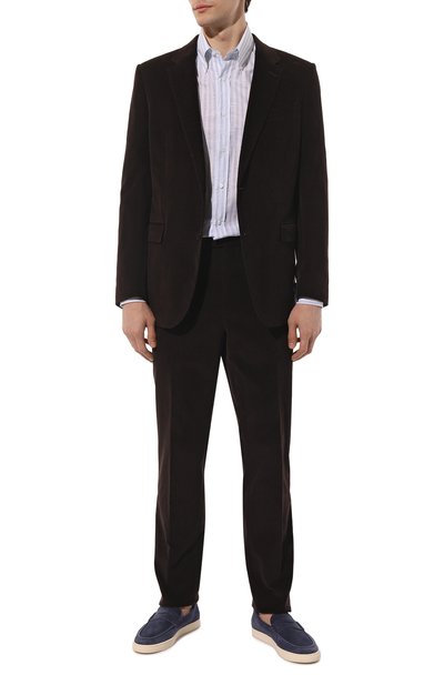 Рубашка из хлопка и льна BRUNELLO CUCINELLI, арт. MM6150038, фото 2